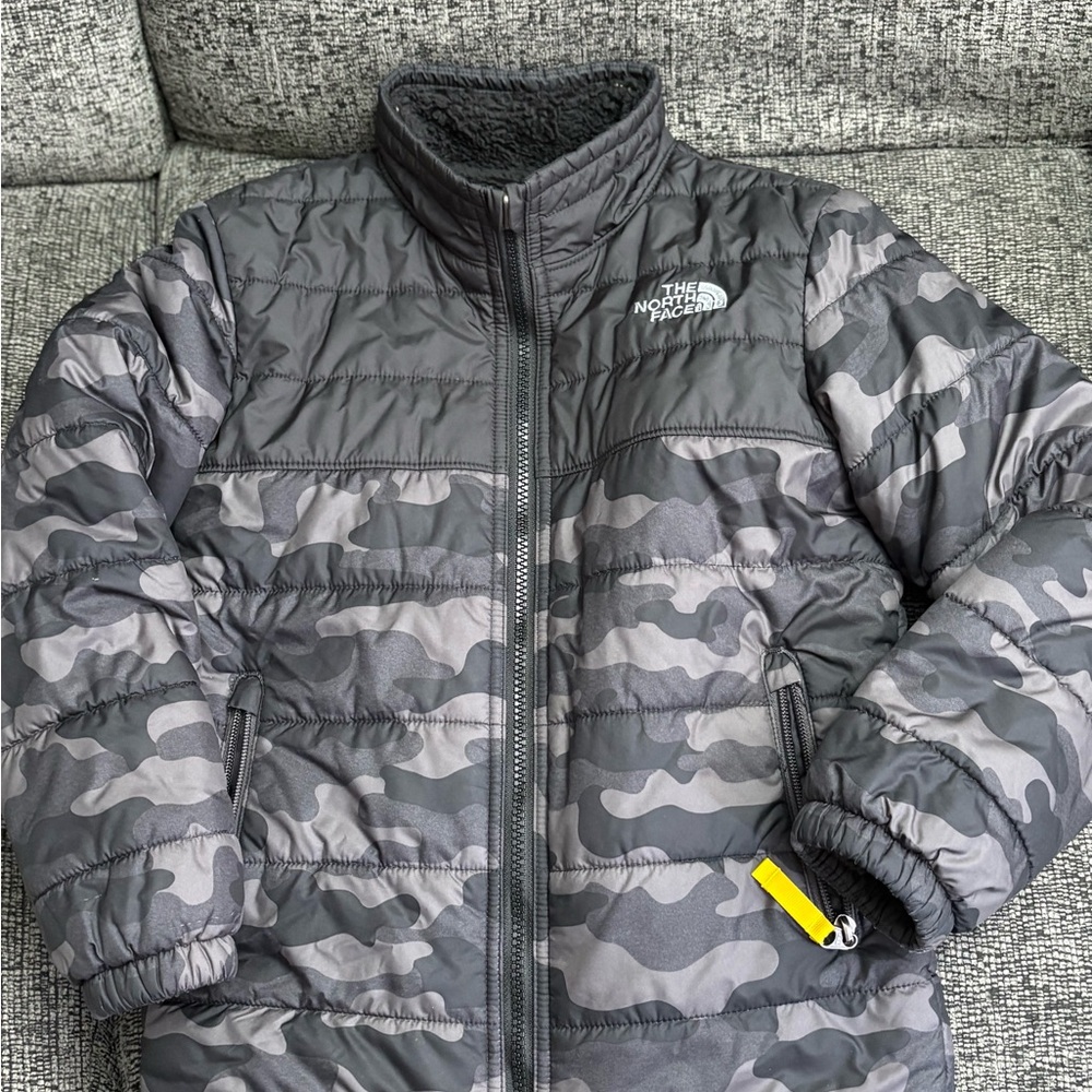 The North Face Kids Black Camo Puffer Jacket